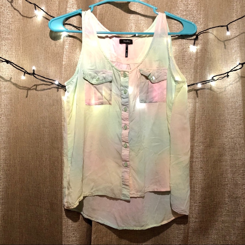 Nollie Pastel Multi Colored Tie Dye Tank